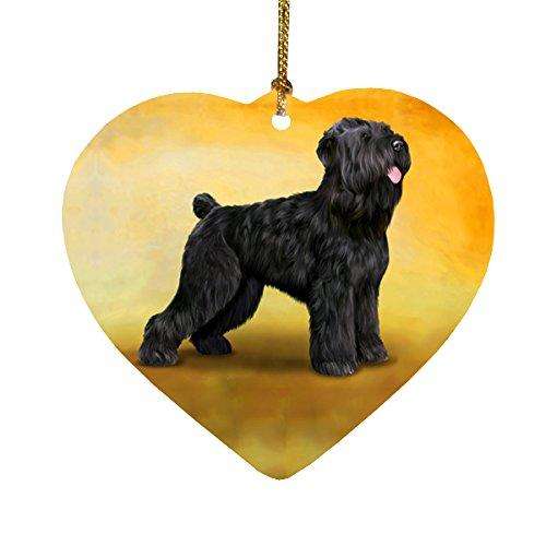 Black Russian Terrier Dog Heart Christmas Ornament