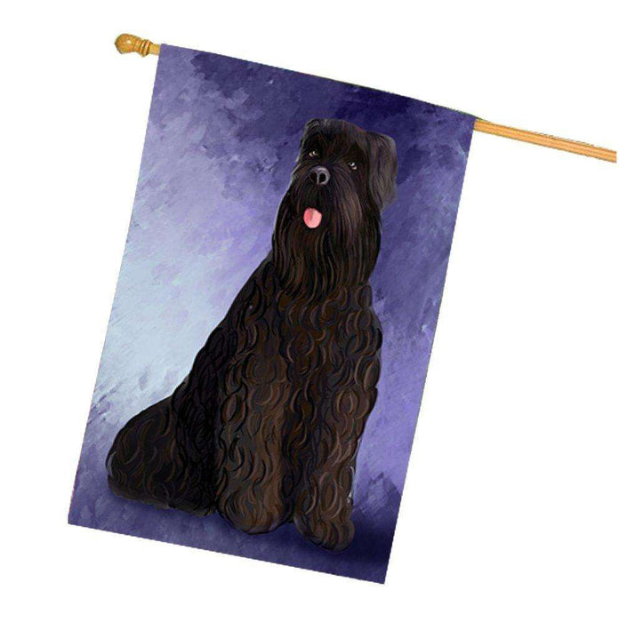 Black Russian Terrier Dog House Flag