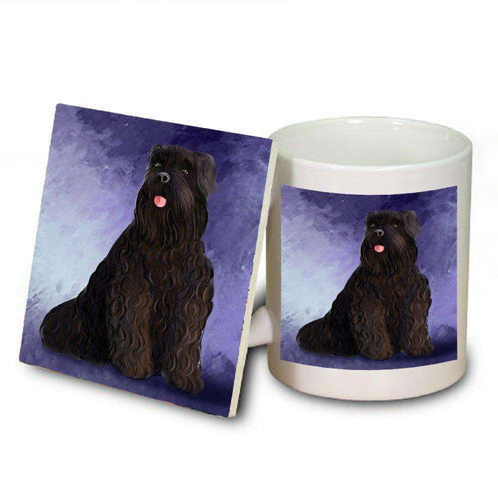 Black Russian Terrier Dog Mug and Coaster Set