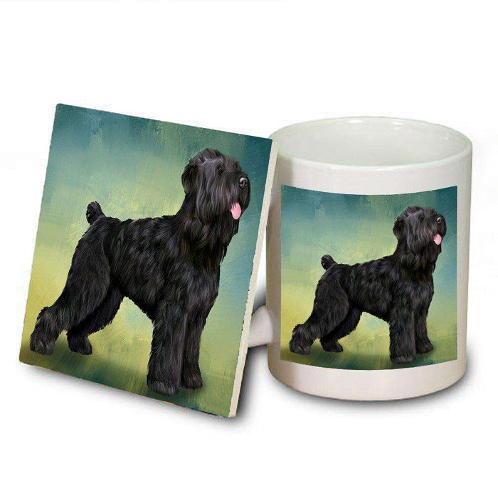 Black Russian Terrier Dog Mug and Coaster Set