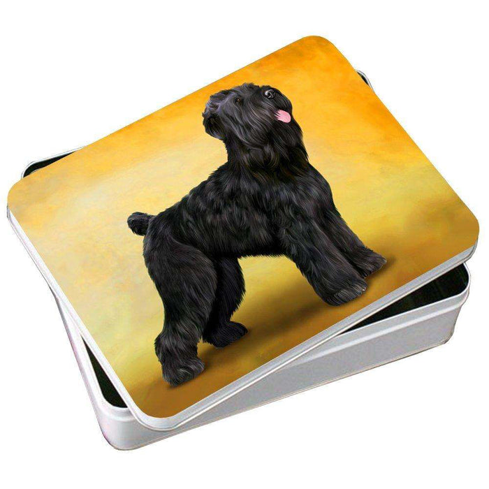 Black Russian Terrier Dog Photo Storage Tin