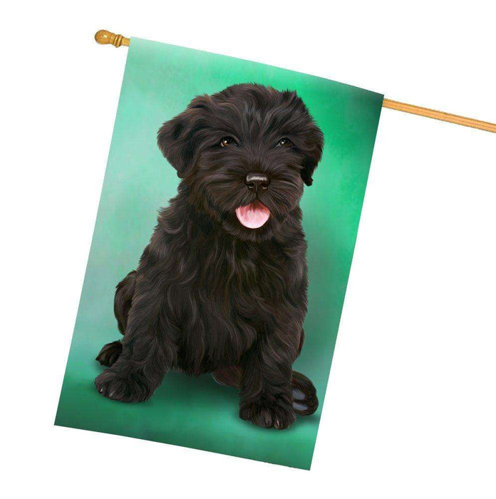 Black Russian Terrier Puppy Dog All Weather House Flag