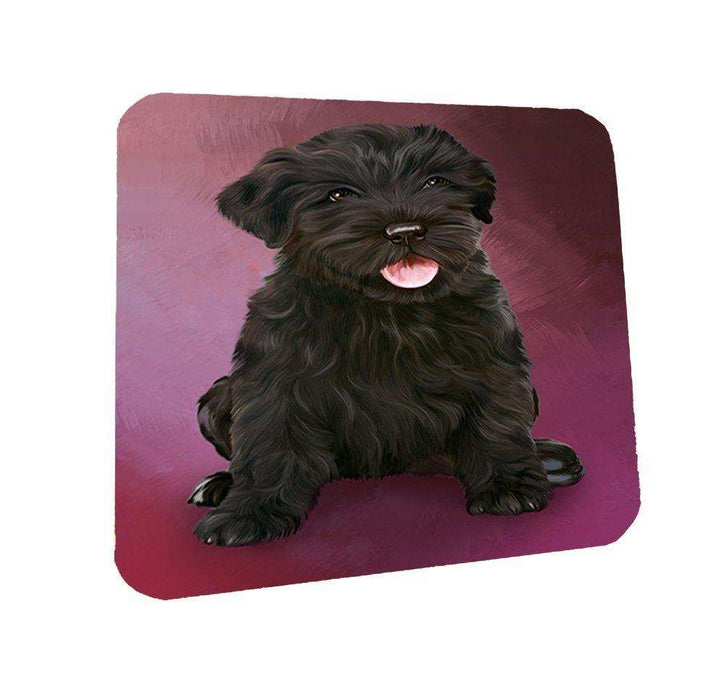 Black Russian Terrier Puppy Dog Coasters Set of 4
