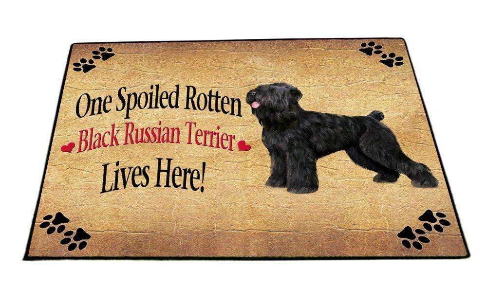 Black Russian Terrier Spoiled Rotten Dog Indoor/Outdoor Floormat