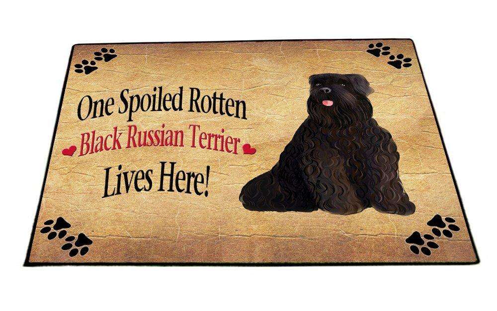 Black Russian Terrier Spoiled Rotten Dog Indoor/Outdoor Floormat