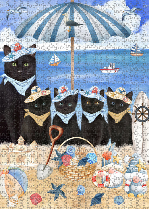 Black Cats Jigsaw Puzzle, Interlocking Puzzles Games for Adult, Explore a Variety of Designs, Personalized, Custom,  Gift for Pet and Cat Lovers