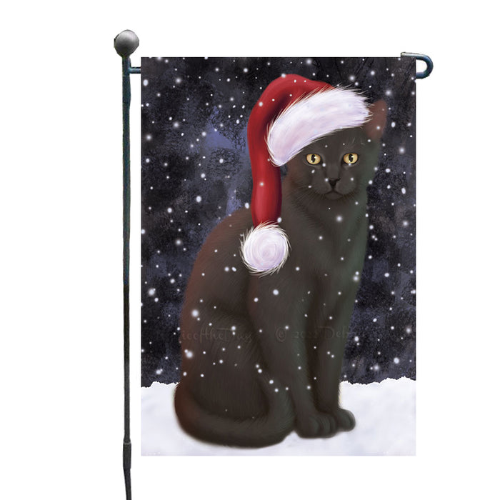 Christmas Let it Snow Black Cat Garden Flags Outdoor Decor for Homes and Gardens Double Sided Garden Yard Spring Decorative Vertical Home Flags Garden Porch Lawn Flag for Decorations GFLG68768