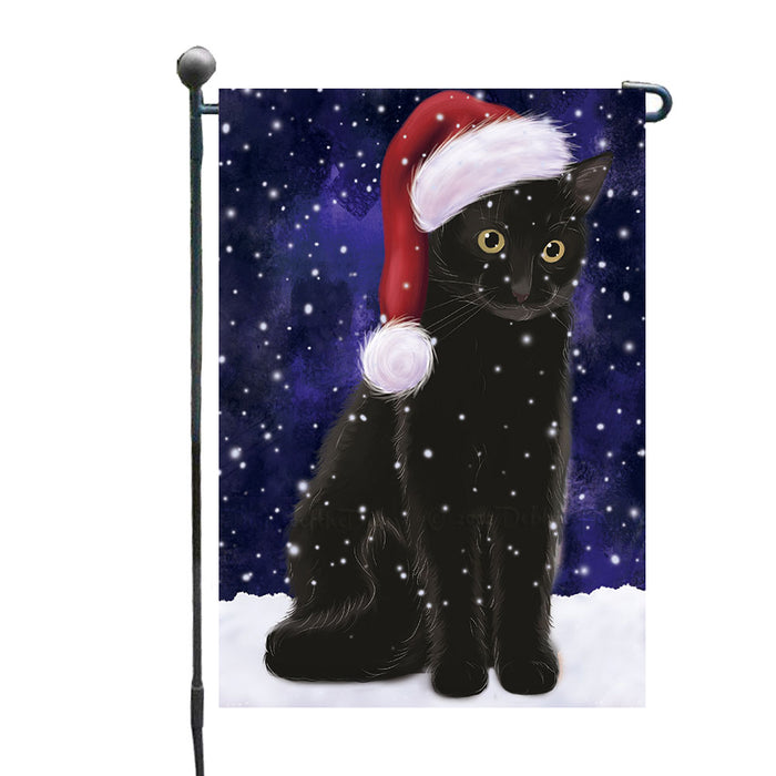 Christmas Let it Snow Black Cat Garden Flags Outdoor Decor for Homes and Gardens Double Sided Garden Yard Spring Decorative Vertical Home Flags Garden Porch Lawn Flag for Decorations GFLG68770