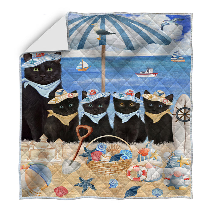 Black Cats Quilt: Explore a Variety of Designs, Halloween Bedding Coverlet Quilted, Personalized, Custom, Cat Gift for Pet Lovers