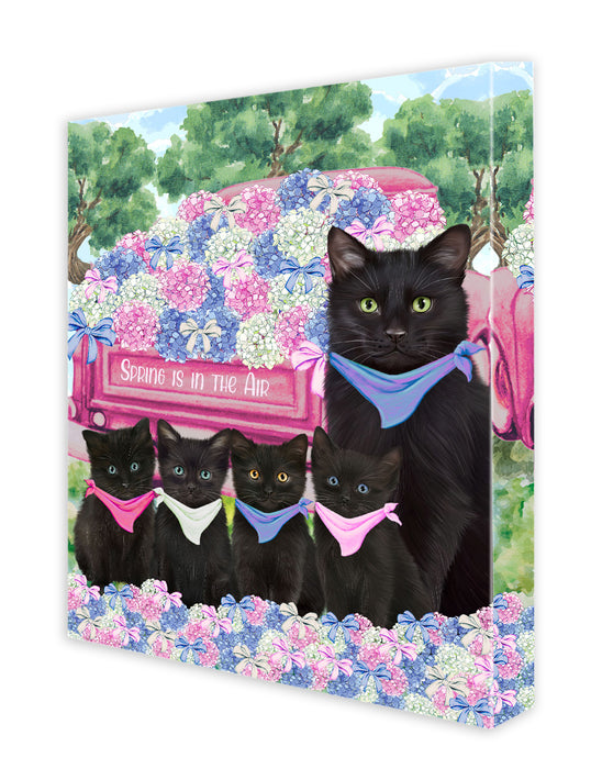 Black Cats Canvas: Explore a Variety of Custom Designs, Personalized, Digital Art Wall Painting, Ready to Hang Room Decor, Gift for Pet & Cat Lovers