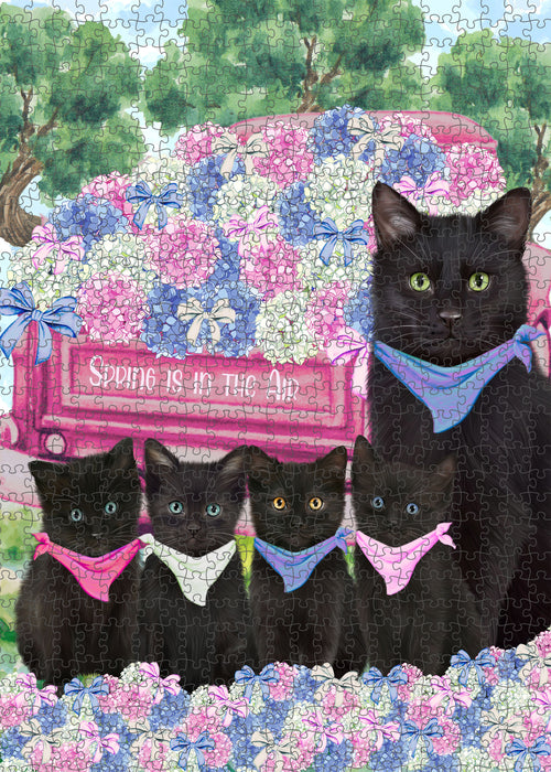 Black Cats Jigsaw Puzzle, Interlocking Puzzles Games for Adult, Explore a Variety of Designs, Personalized, Custom,  Gift for Pet and Cat Lovers