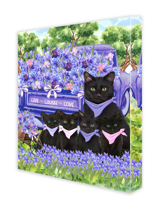 Black Cats Wall Art Canvas, Explore a Variety of Designs, Custom Digital Painting, Personalized, Ready to Hang Room Decor, Cat Gift for Pet Lovers