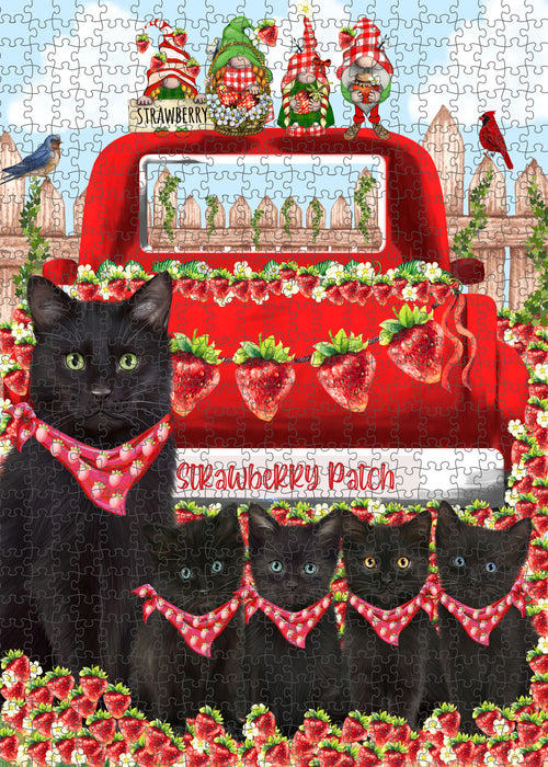 Black Cats Jigsaw Puzzle: Interlocking Puzzles Games for Adult, Explore a Variety of Custom Designs, Personalized, Pet and Cat Lovers Gift