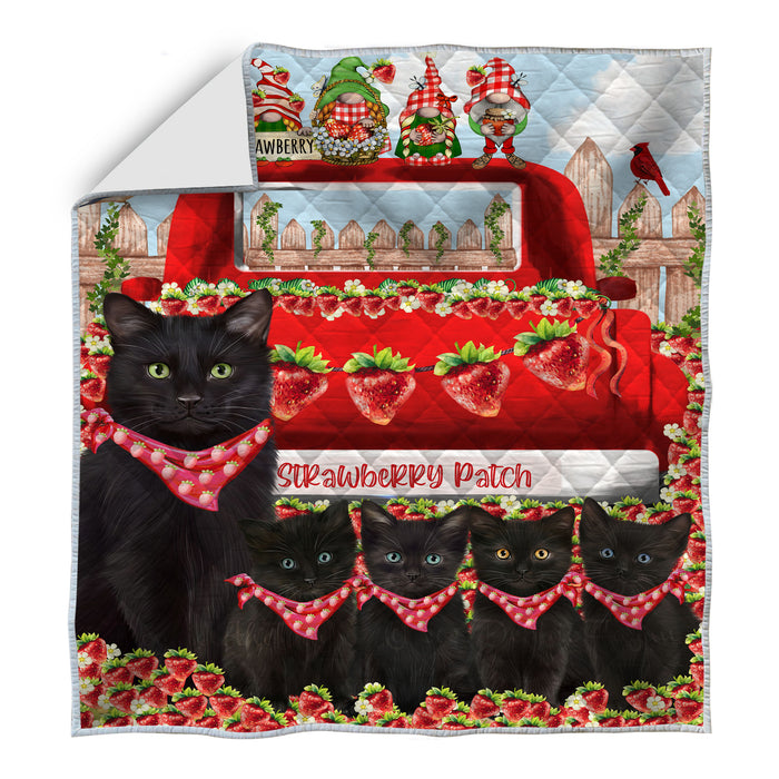 Black Cats Quilt: Explore a Variety of Bedding Designs, Custom, Personalized, Bedspread Coverlet Quilted, Gift for Cat and Pet Lovers