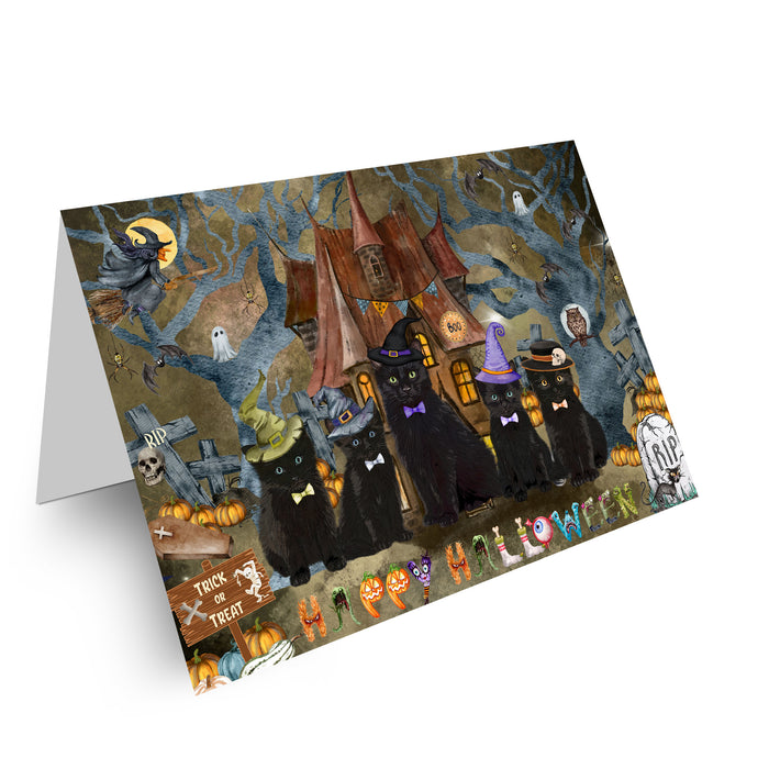 Black Cat Greeting Cards & Note Cards: Explore a Variety of Designs, Custom, Personalized, Halloween Invitation Card with Envelopes, Gifts for Cats Lovers