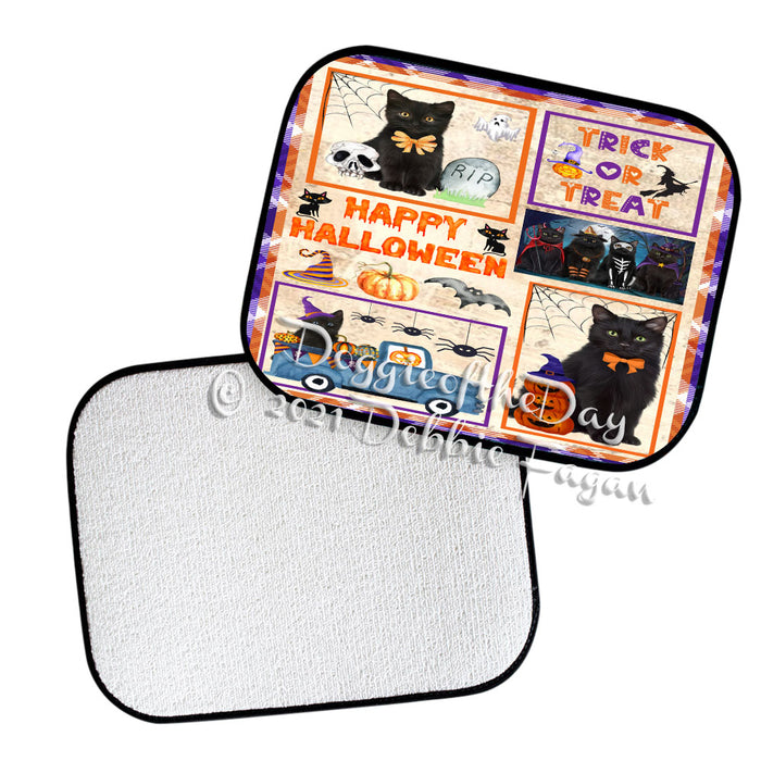 Happy Halloween Trick or Treat Black Cats Polyester Anti-Slip Vehicle Carpet Car Floor Mats CFM48799