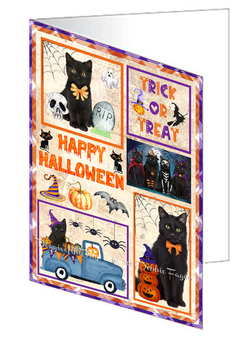 Happy Halloween Trick or Treat Blue Heeler Dogs Handmade Artwork Assorted Pets Greeting Cards and Note Cards with Envelopes for All Occasions and Holiday Seasons GCD76427