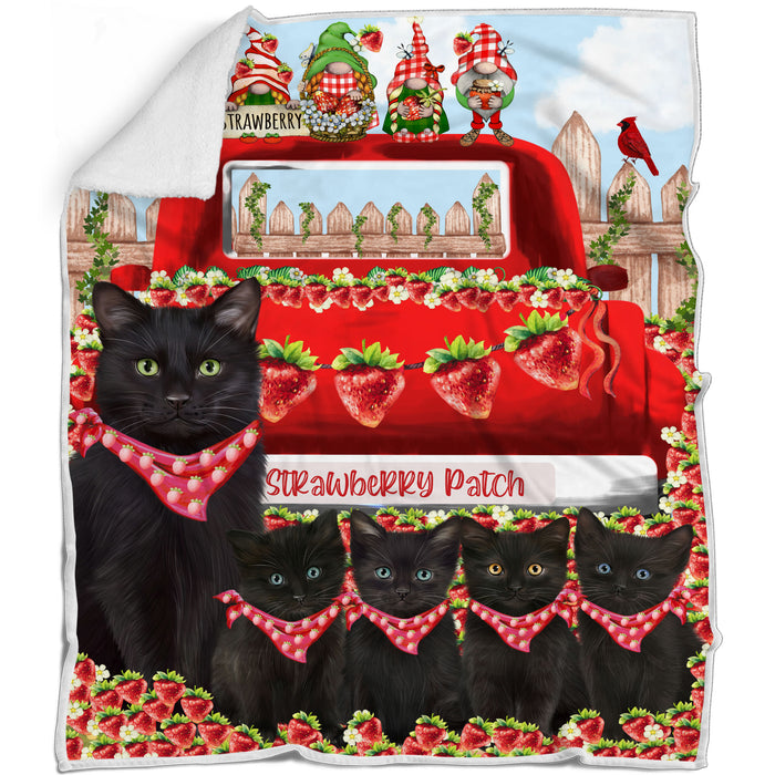 Black Blanket: Explore a Variety of Designs, Personalized, Custom Bed Blankets, Cozy Sherpa, Fleece and Woven, Cat Gift for Pet Lovers