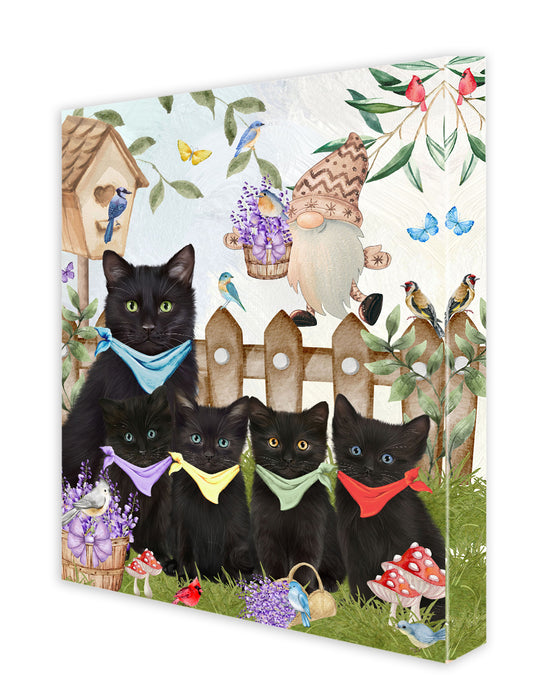Black Cats Canvas: Explore a Variety of Designs, Custom, Digital Art Wall Painting, Personalized, Ready to Hang Halloween Room Decor, Pet Gift for Cat Lovers