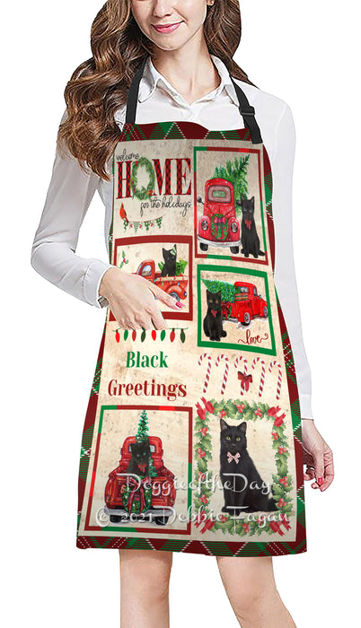Welcome Home for Holidays Black Cats Apron Apron48387