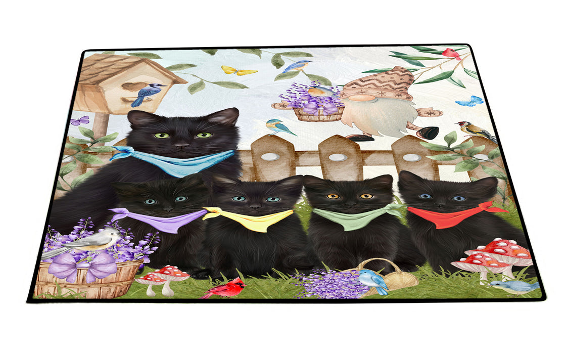 Black Cats Floor Mats and Doormat: Explore a Variety of Designs, Custom, Anti-Slip Welcome Mat for Outdoor and Indoor, Personalized Gift for Cat Lovers