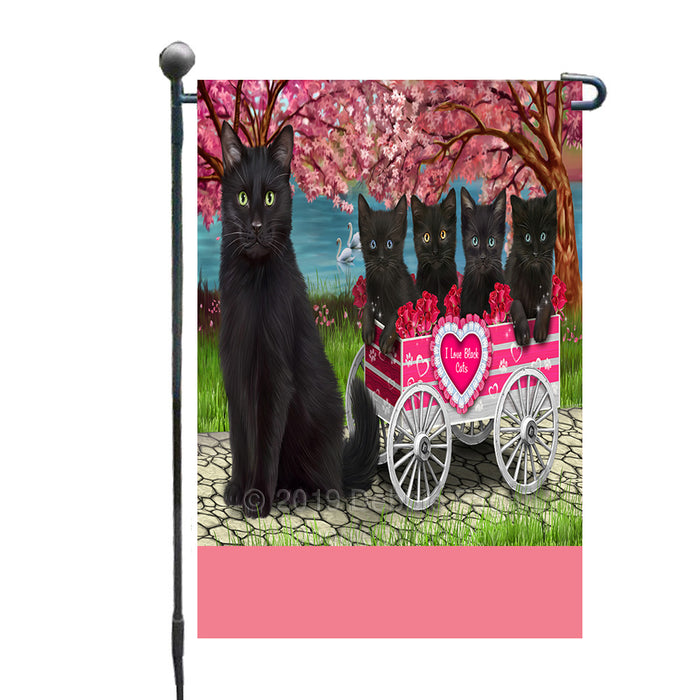 Personalized I Love Black Cats in a Cart Custom Garden Flags GFLG-DOTD-A62134