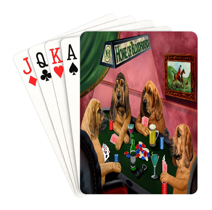 Home of Bloodhound Dogs Playing Poker Playing Card Decks
