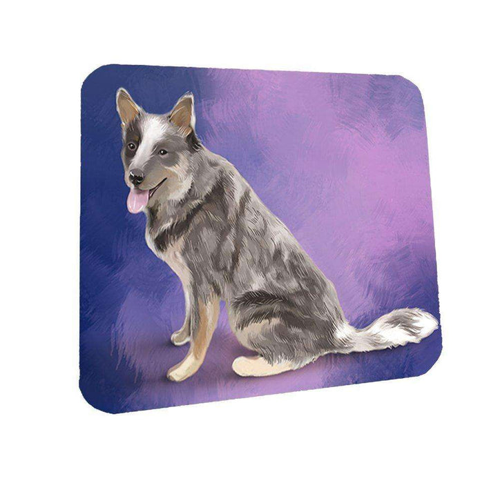 Blue Heeler Dog Coasters Set of 4