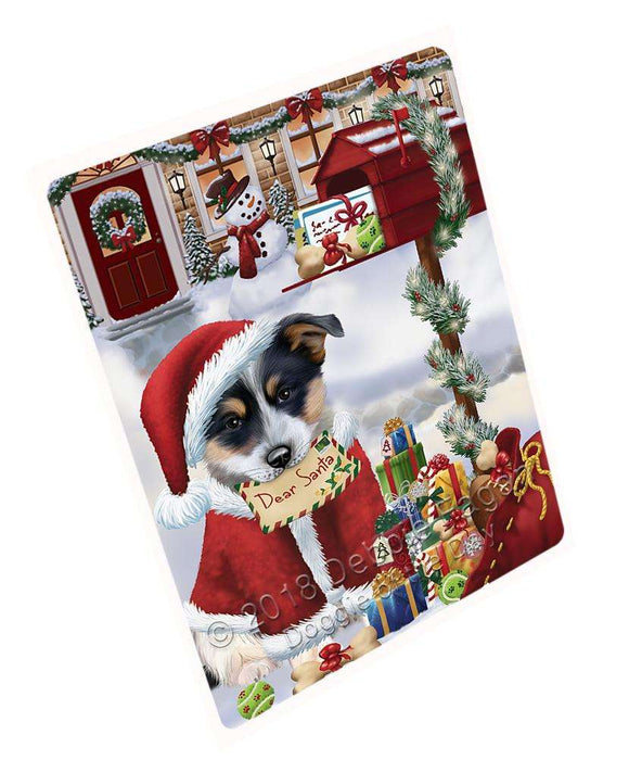 Blue Heeler Dog Dear Santa Letter Christmas Holiday Mailbox Blanket BLNKT99075