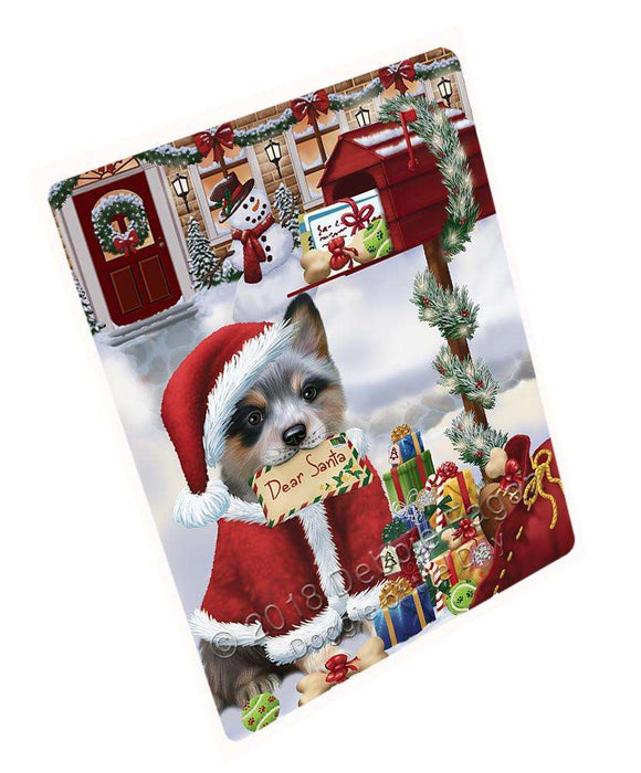 Blue Heeler Dog Dear Santa Letter Christmas Holiday Mailbox Blanket BLNKT99084