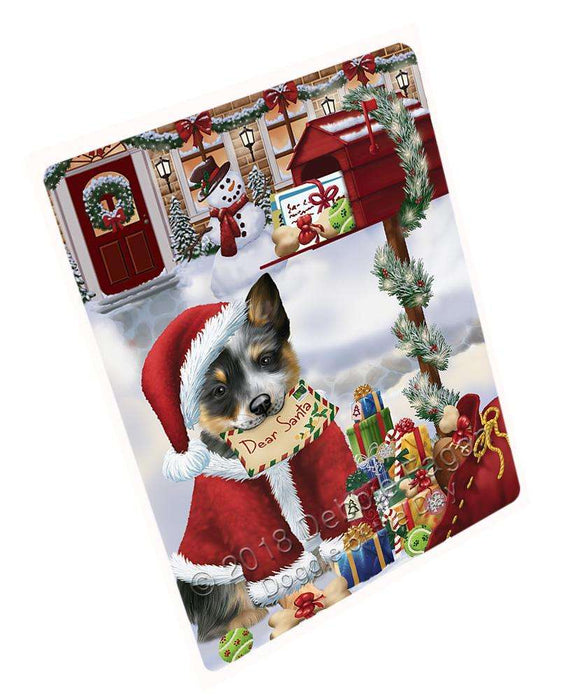 Blue Heeler Dog Dear Santa Letter Christmas Holiday Mailbox Blanket BLNKT99093