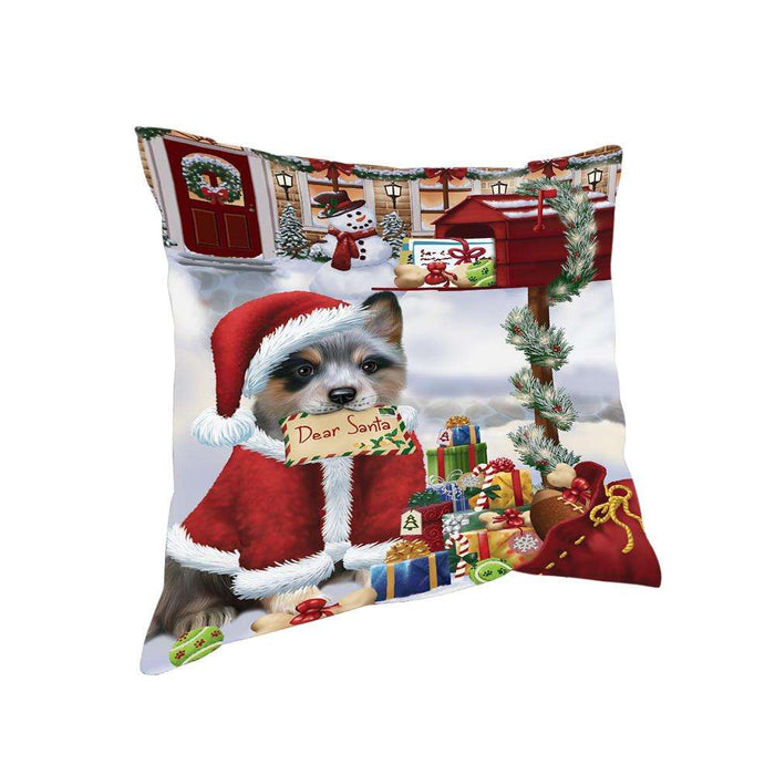 Blue Heeler Dog Dear Santa Letter Christmas Holiday Mailbox Pillow PIL70732