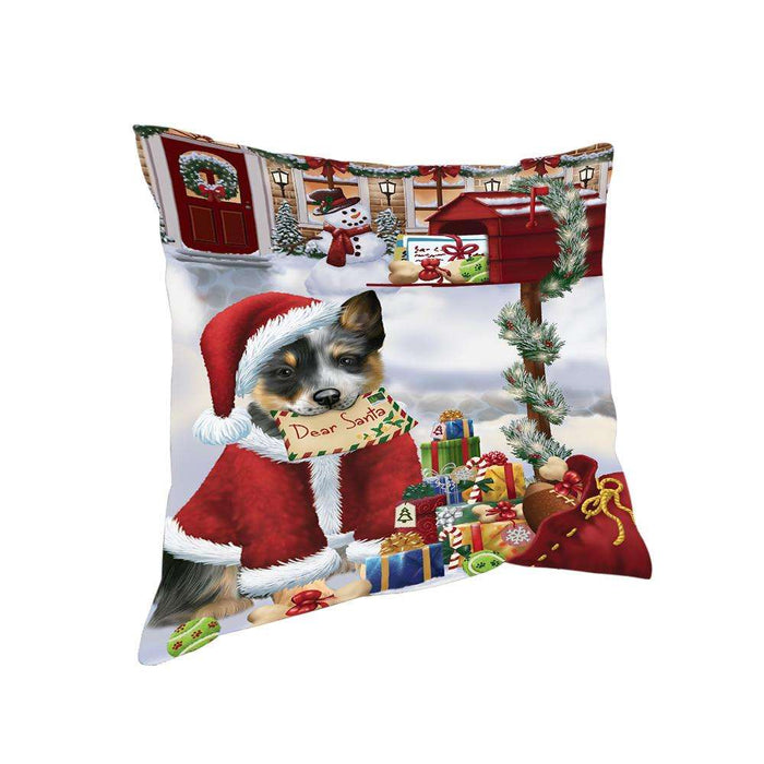 Blue Heeler Dog Dear Santa Letter Christmas Holiday Mailbox Pillow PIL70736