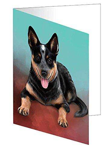 Blue Heeler Dog Handmade Artwork Assorted Pets Greeting Cards and Note Cards with Envelopes for All Occasions and Holiday Seasons
