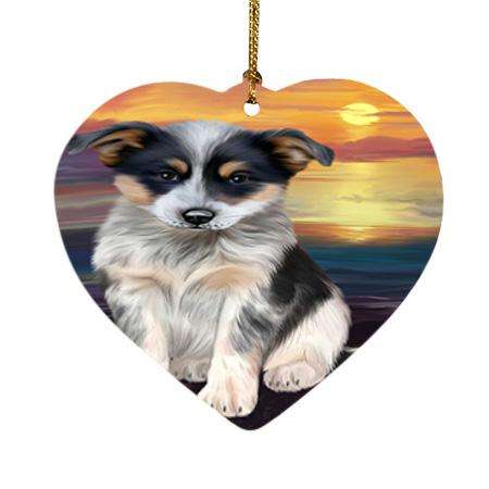 Blue Heeler Dog Heart Christmas Ornament HPOR51750