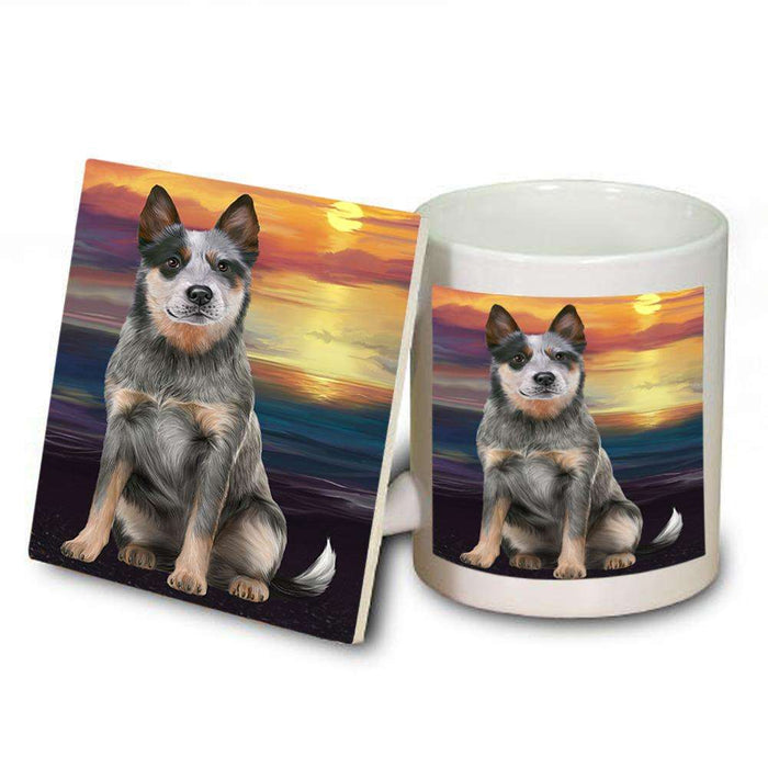 Blue Heeler Dog Mug and Coaster Set MUC51736
