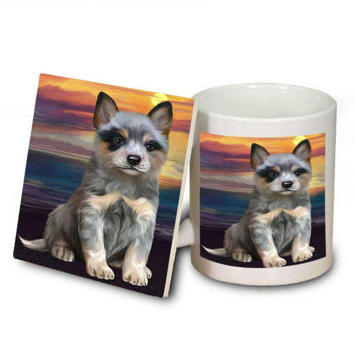 Blue Heeler Dog Mug and Coaster Set MUC51737