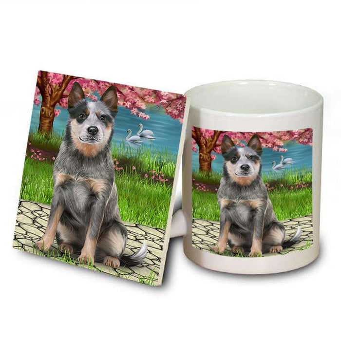 Blue Heeler Dog Mug and Coaster Set MUC51739