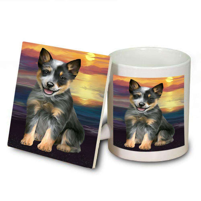 Blue Heeler Dog Mug and Coaster Set MUC51741