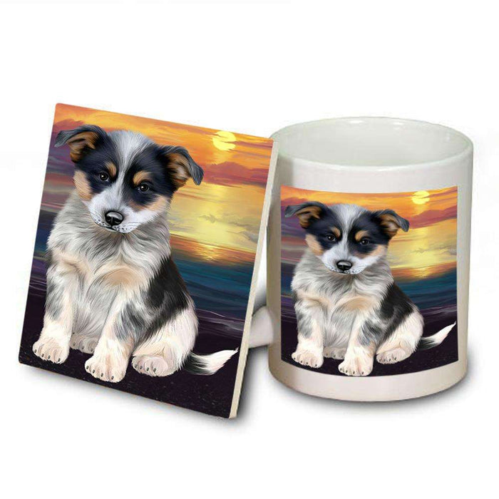 Blue Heeler Dog Mug and Coaster Set MUC51742