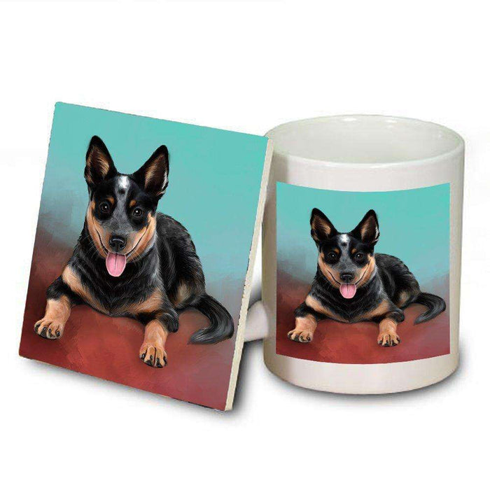 Blue Heeler Dog Mug and Coaster Set