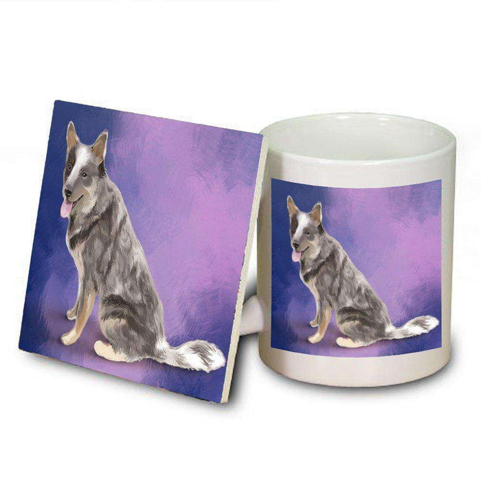 Blue Heeler Dog Mug and Coaster Set