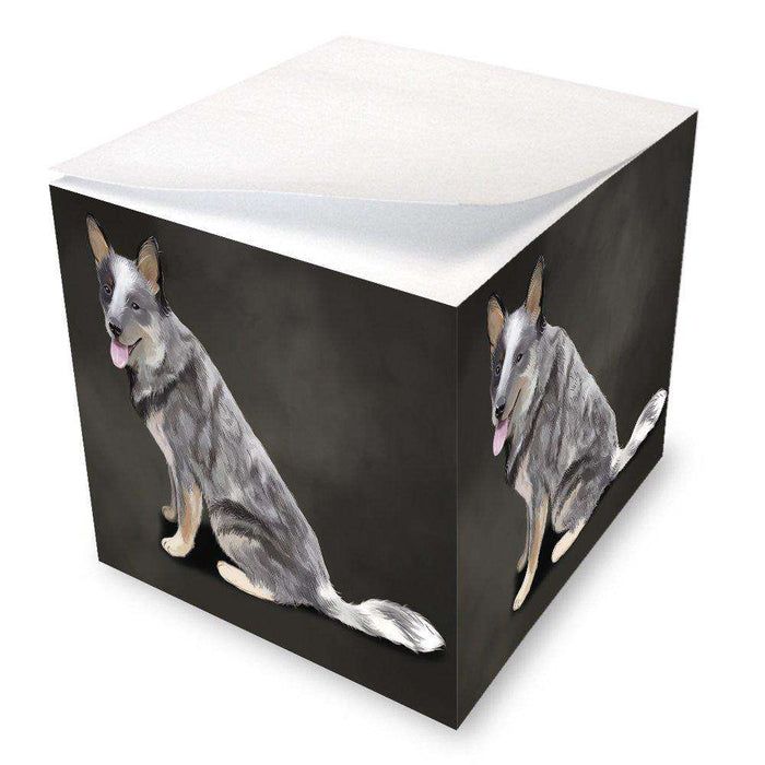 Blue Heeler Dog Note Cube