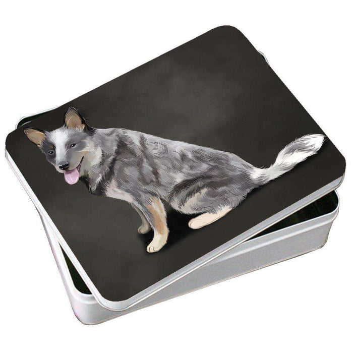 Blue Heeler Dog Photo Storage Tin