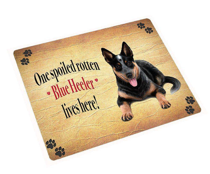 Blue Heeler Spoiled Rotten Dog Tempered Cutting Board