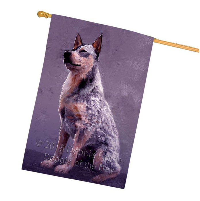 Blue Heelers Dog House Flag FLG54586