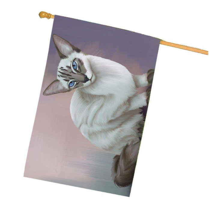 Blue Lynx Point Javanese Cat House Flag