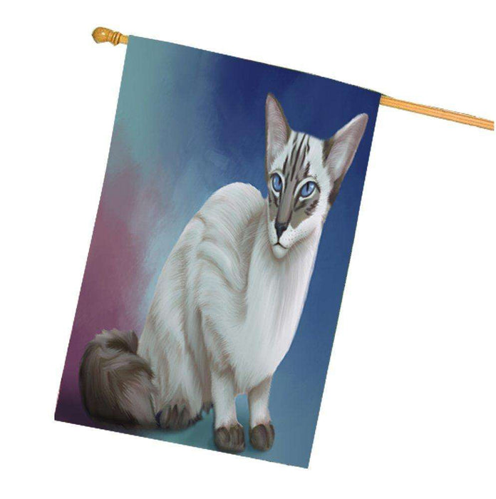 Blue Lynx Point Javanese Cat House Flag