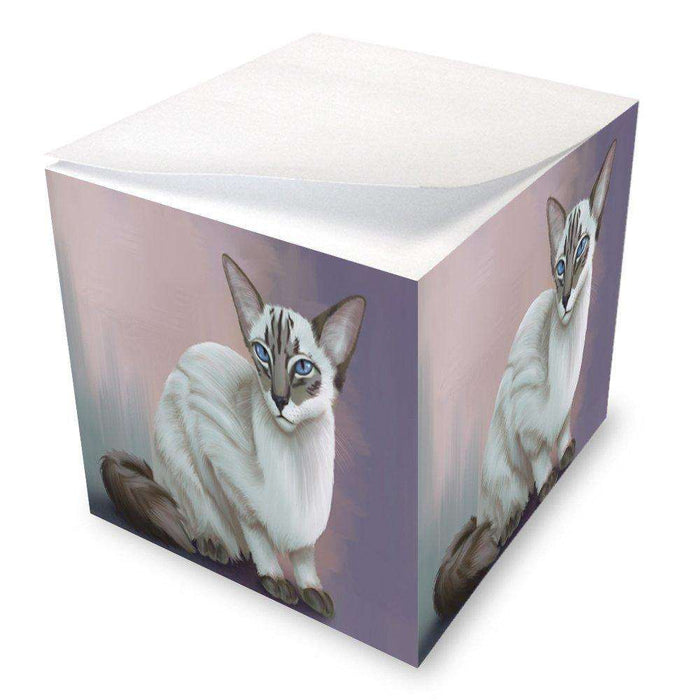 Blue Lynx Point Javanese Cat Note Cube