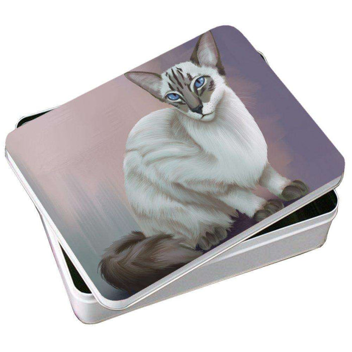 Blue Lynx Point Javanese Cat Photo Tin